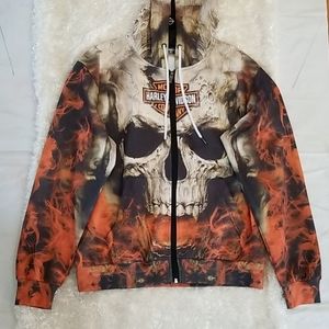 Ladies Harley-Davidson hoodie with skull  size XL